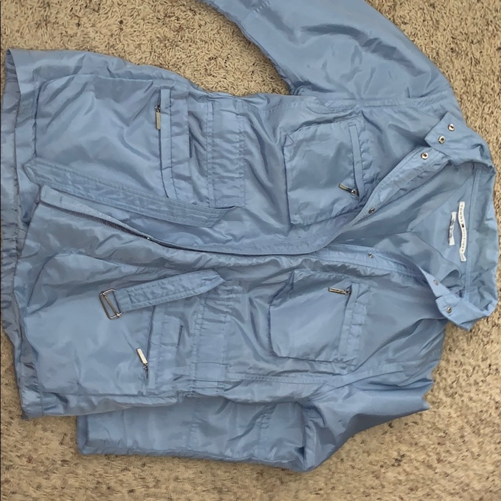 Blue Tommy Hilfiger rain jacket